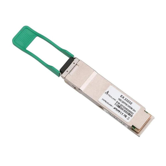 Extralink Qsfp28  Qsfp28 Module  100gb/S, 2km, Single Mode, Duplex Lc Red Modulo Transceptor