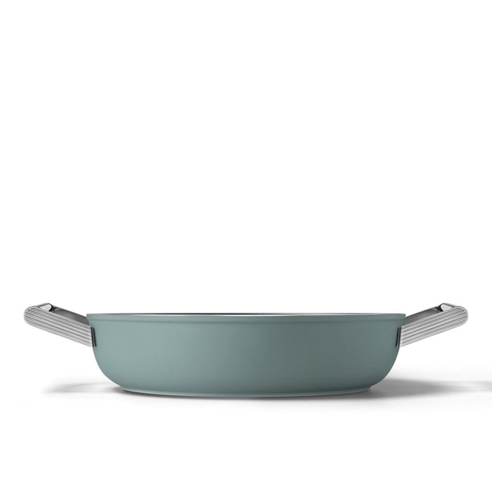 Smeg Dpf2812crm Pfanne, 28 Cm, Keramik, Edelstahlgriffe, Cremefarben Matt