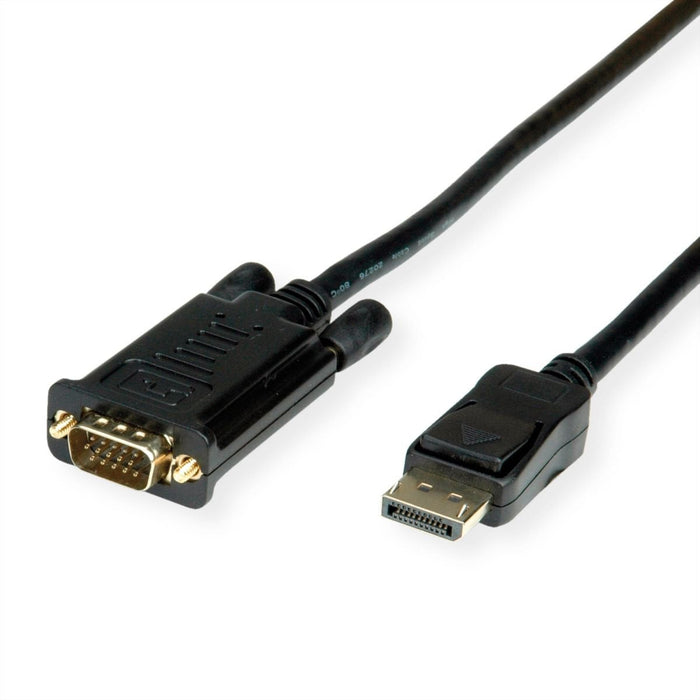 Value Cable Displayport-Vga, Dp St - Vga St, Schwarz, 2 M