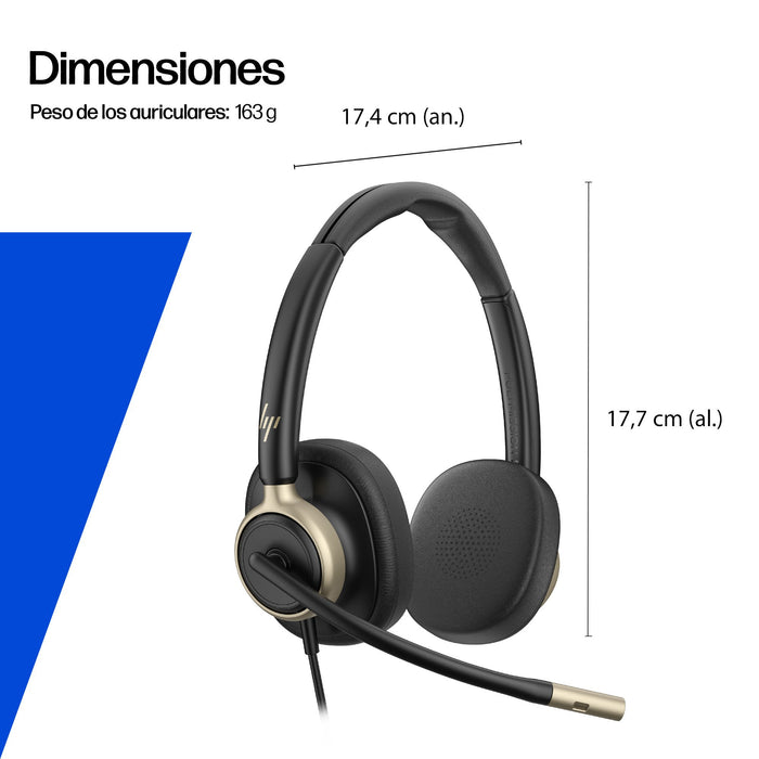EAN 0199764365620 - HP Poly Mission 825 Stereo USB Wired Headset (Bulk) Negro imagen 5