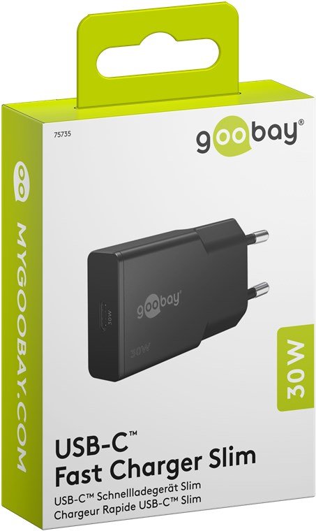 EAN 4040849757358 - Goobay Slim Universal Negro Corriente alterna Carga rápida Interior imagen 2