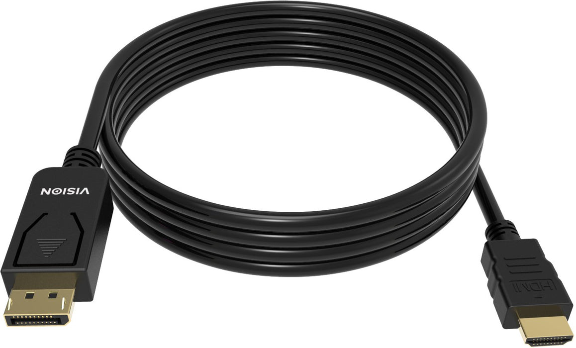EAN 4911608000001 - Vision TC 2MDPHDMI/BL adaptador de cable de vídeo 2 m DisplayPort HDMI tipo A (Estándar) Negro imagen 2