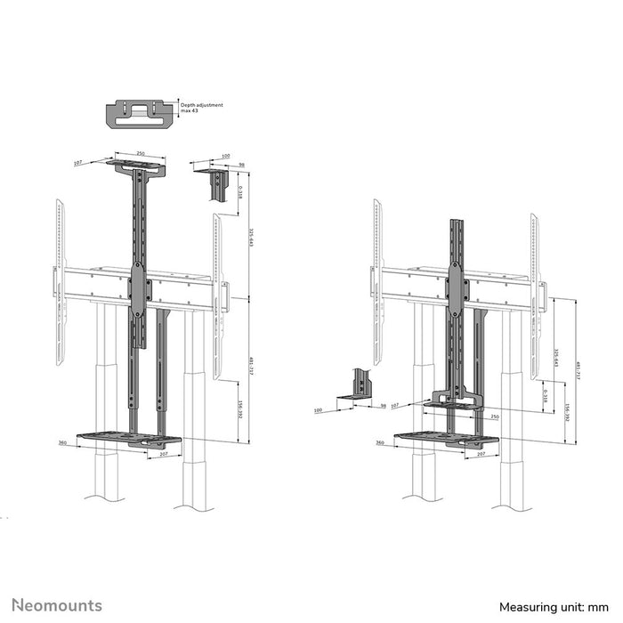 EAN 8717371441111 - Neomounts AV1-875BL accesorio para soporte de televisor imagen 16