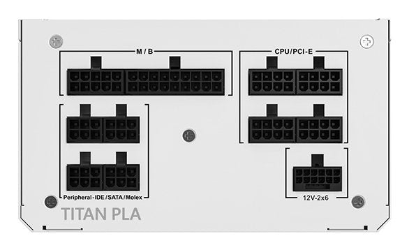 Montech Titan Pla 750w - 80 Plus & Cybenetics Platinum, Modular, Pcie 5.1 - 750 Watt, Weiss