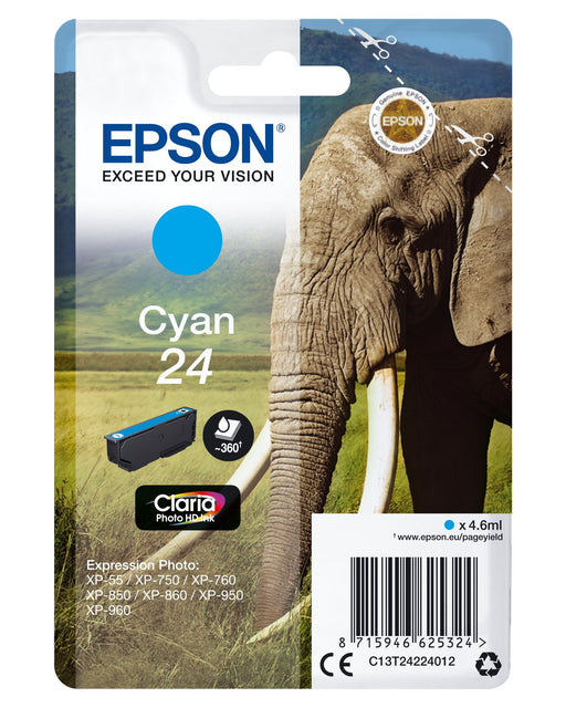EAN 8715946625324 - Epson Elephant C13T24224012 cartucho de tinta 1 pieza(s) Original Rendimiento estándar imagen 1