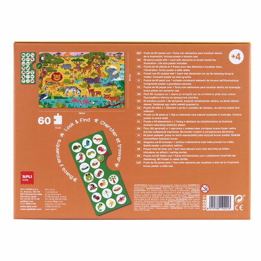 EAN 8410782192213 - APLI 19221 puzzle Puzzle rompecabezas 60 pieza(s) Animales imagen 2