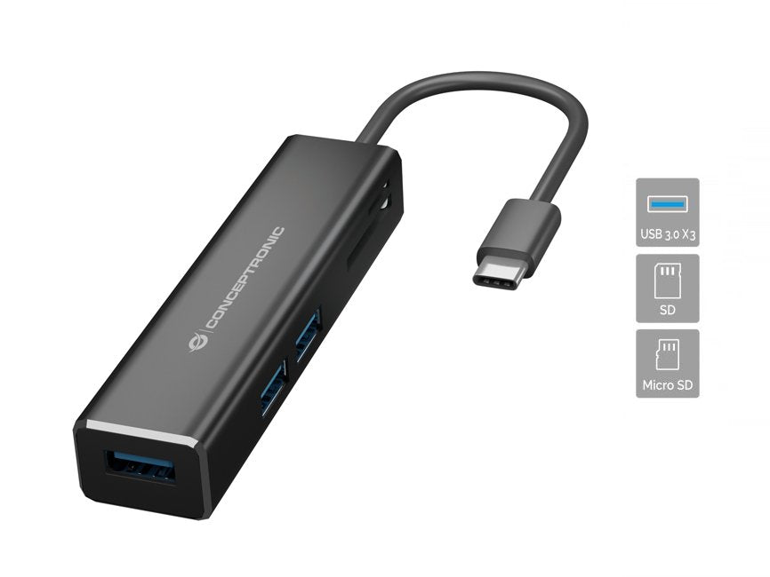 EAN 4015867224038 - Conceptronic DONN08B base para portátil y replicador de puertos USB 3.2 Gen 1 (3.1 Gen 1) Type-C Negro imagen 1