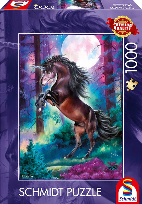 Schmidt Spiele Unicornio En Luna Llena, Rompecabezas De 1000 Piezas 58887