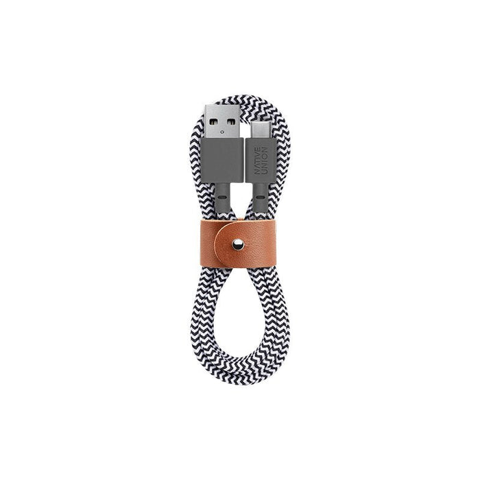 Native Union Belt-Ac-Zeb-Np Cable Usb 1,2 M Usb A Usb C Negro, Blanco