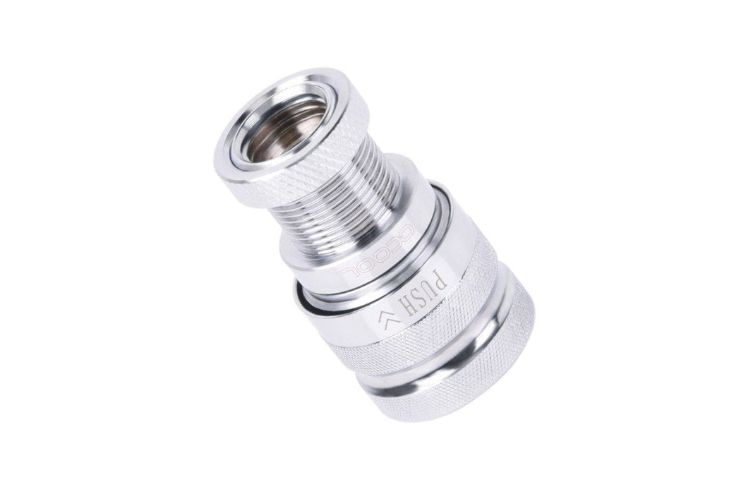 Raccord Autobloquant Alphacool Eiszapfen Quick Coupling Hembra G1/4 (Plateado)