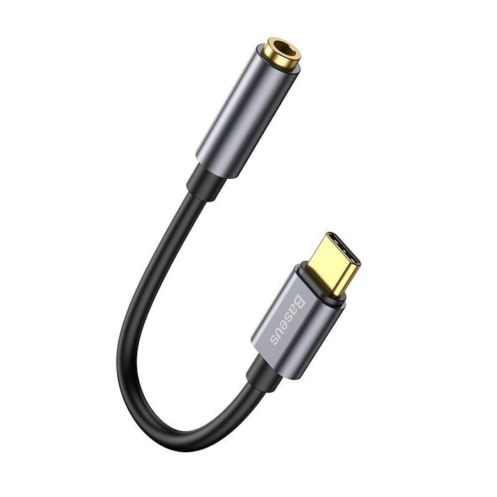 Baseus L54 Cable De Teléfono Móvil Negro, Gris Usb C 3,5mm