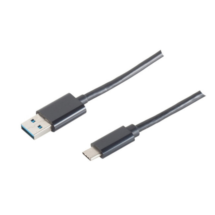 S-Impuls Usb-A Cable Adaptador, Usb-C, 3.0, Negro, 1m