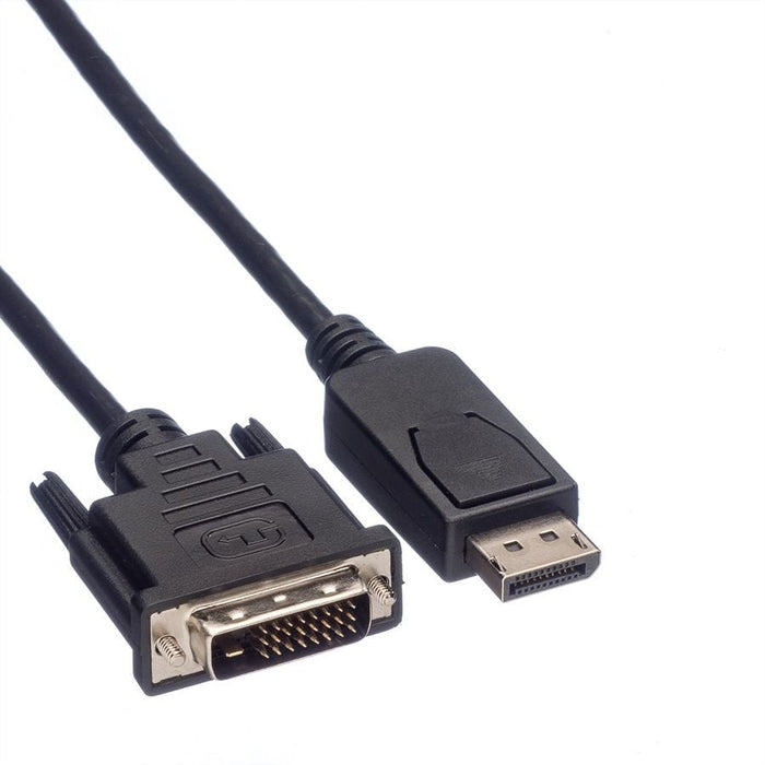 Roline Displayport Cable Dp St - Dvi St, Schwarz, 1,5 M