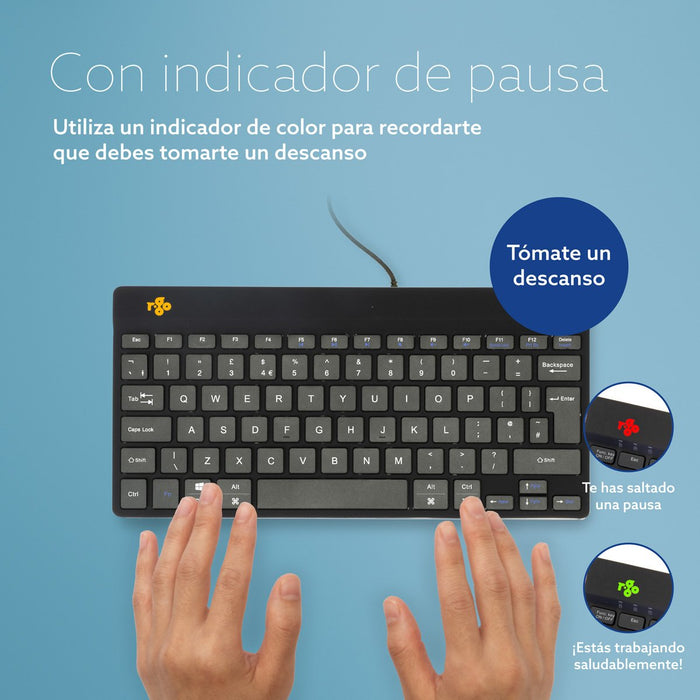 EAN 8719274491385 - R-Go Tools RGOCOUKWDBL teclado USB Inglés del Reino Unido imagen 6