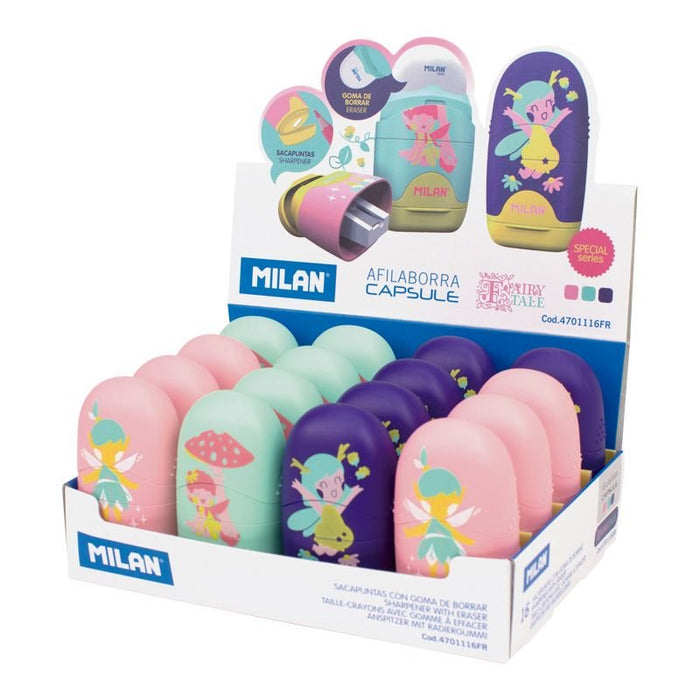 EAN 8411574101130 - Milan 4701116FR sacapuntas Sacapuntas manual Lila, Rosa, Turquesa imagen 1