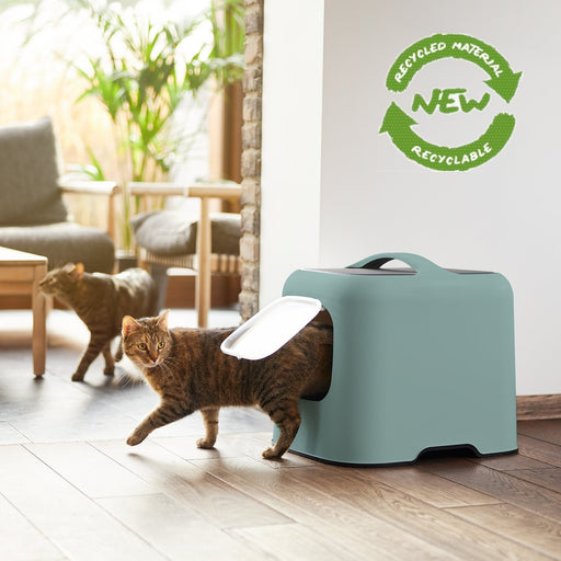 EAN 7610859245052 - Rotho BIALA Gato Caja de arena con cubierta Verde imagen 2