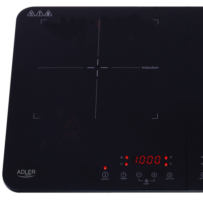 Adler Ad 6516 Double Induction Cooker, Lcd Display, 10 Power Levels, Timer