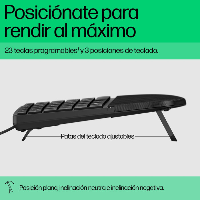 EAN 197498232430 - HP 480 Comfort Wired Keyboard teclado Hogar USB Negro imagen 6