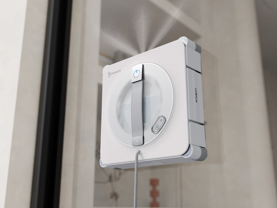 Ecovacs Winbot W2s Pro Omni Window Cleaning Robot,Auto Spray,Smart Path Planning,White+Portable Station