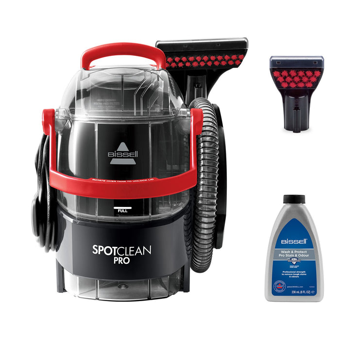 EAN 0011120238679 - Bissell SpotClean Pro máquina de limpieza de alfombras De mano Profundo Negro, Rojo, Transparente imagen 1