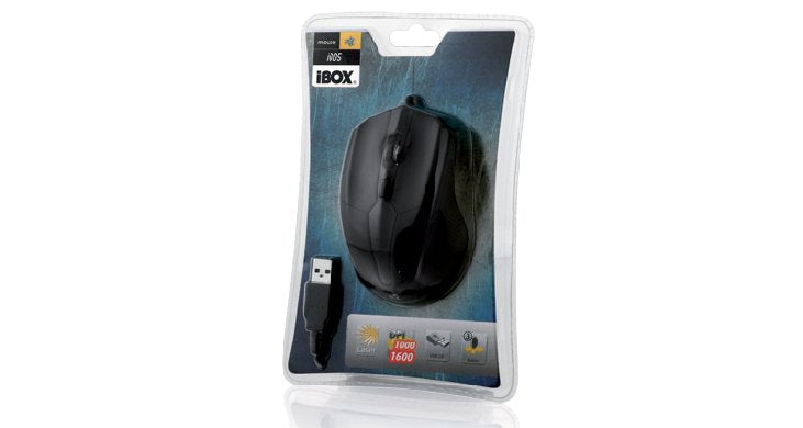 EAN 5901443046677 - iBox i005 ratón Ambidextro USB tipo A Laser 1600 DPI imagen 3