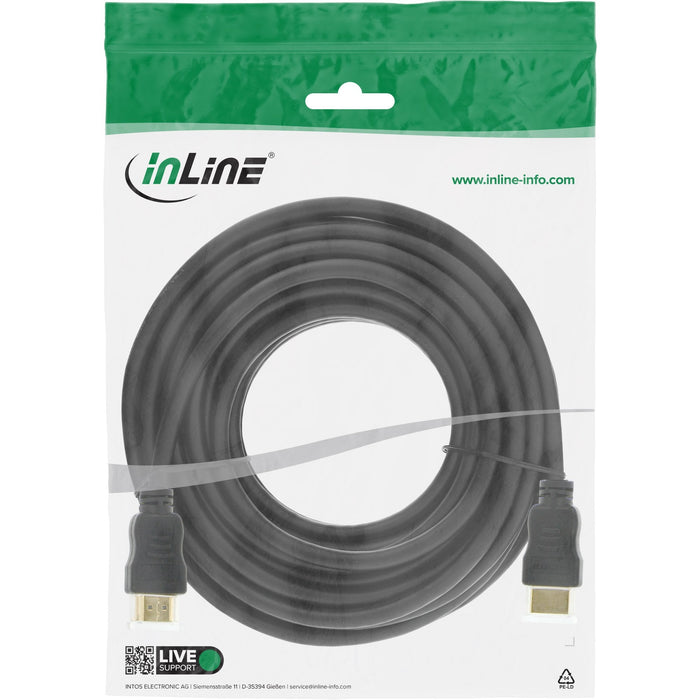 Cable Inline Hdmi Con Ethernet Macho A Macho Negro 5m