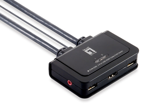 EAN 0846359034019 - LevelOne KVM-0290 interruptor KVM Negro, Gris imagen 1