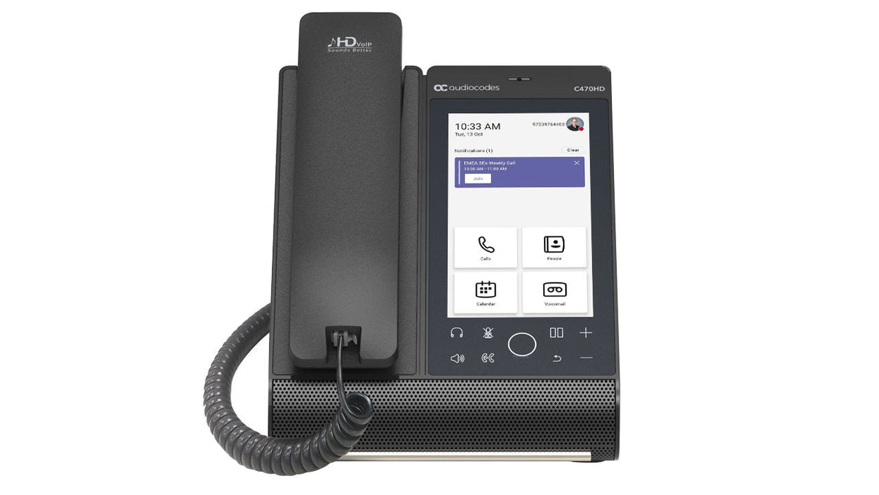 Audiocodes Teams C470hd Total Touch Ip-Phone Poe Gbe With Integrated Bt And Dual Band Wifi