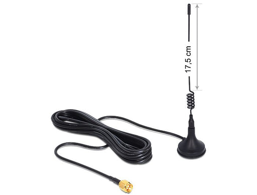EAN 4043619888795 - DeLOCK 88879 antena para red Antena omnidireccional RP-SMA 3 dBi imagen 1