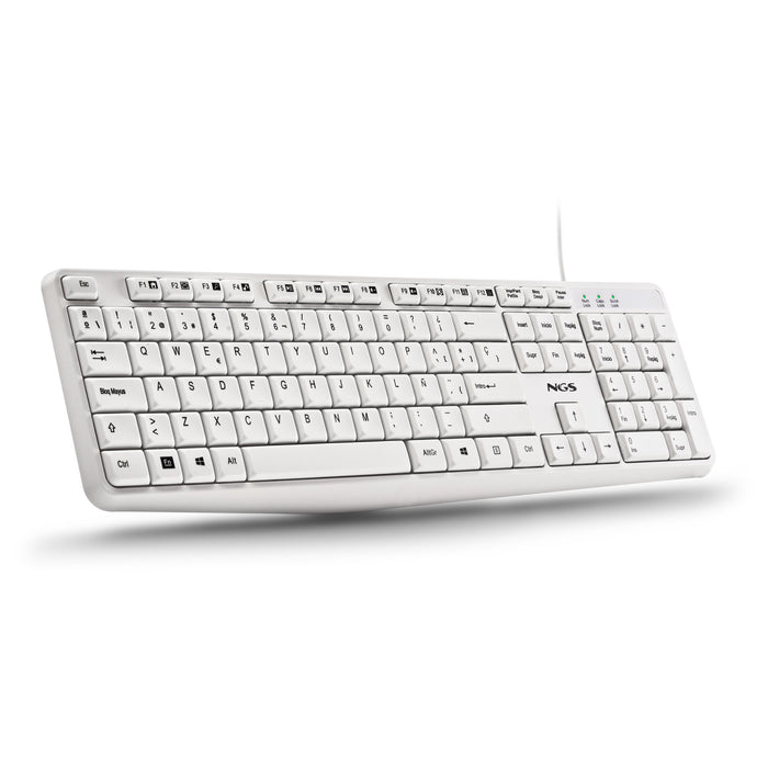 EAN 8435430628319 - NGS HERITAGE teclado Universal USB QWERTY Español Blanco imagen 5
