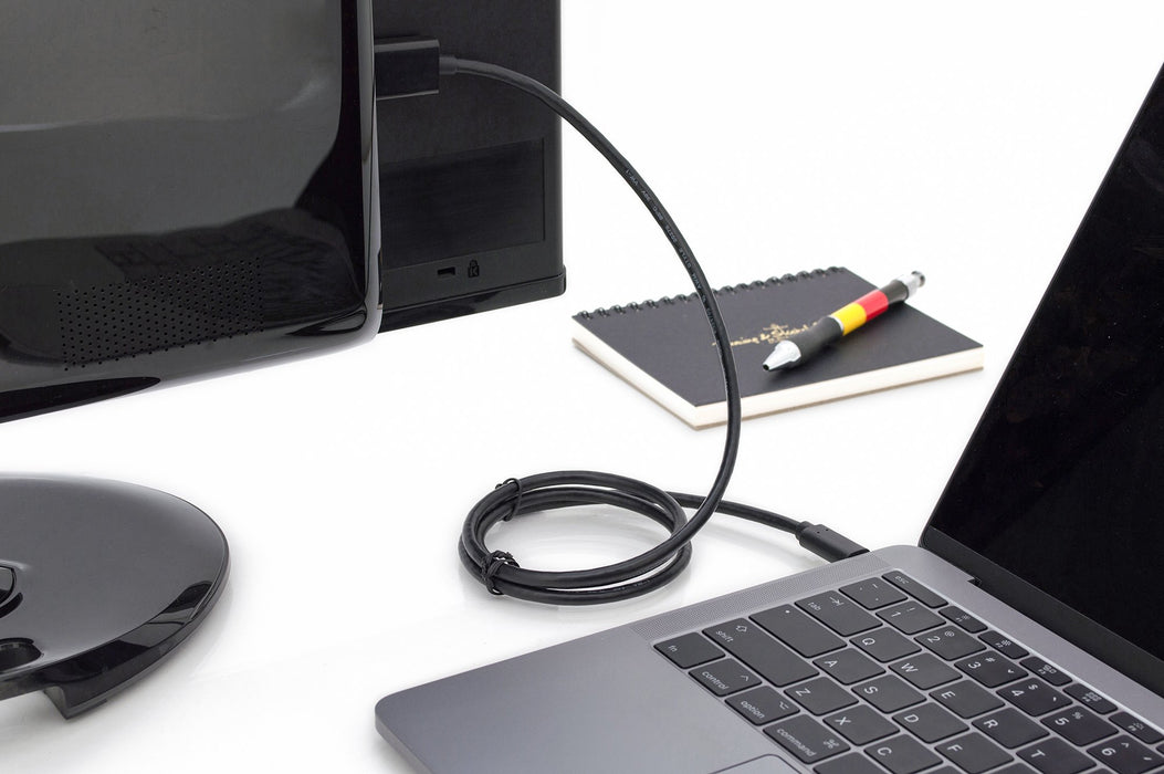 EAN 4016032451327 - Digitus AK-300330-050-S adaptador de cable de vídeo 5 m USB Tipo C DisplayPort Negro imagen 3