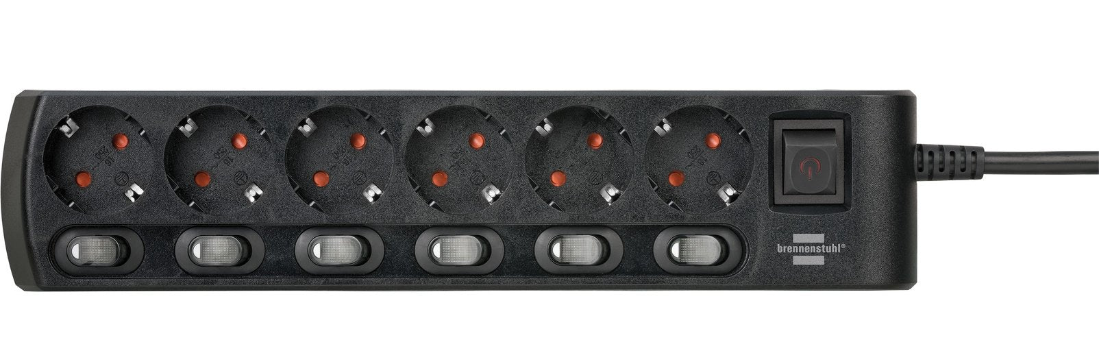 EAN 4007123667482 - Brennenstuhl 1153110116 base múltiple 2 m 6 salidas AC Interior Negro imagen 2