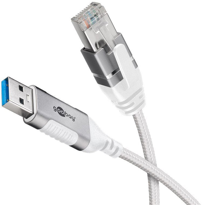 EAN 4040849743771 - Goobay 74377 cambiador de género para cable USB 3.0 type A RJ45 Blanco imagen 2