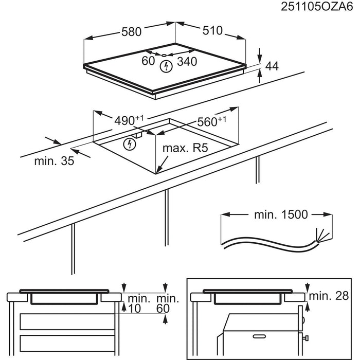 EAN 7333394049441 - Electrolux EIS62453IZ Negro Integrado 60 cm Con placa de inducción 4 zona(s) imagen 10