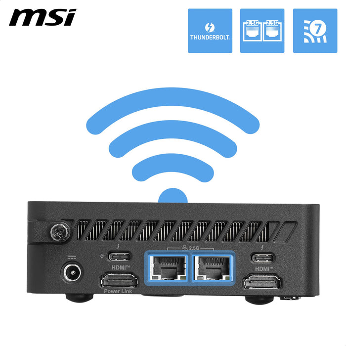 EAN 4711377431194 - MSI Cubi NUC AI+ 3MG-004BEU USFF Negro 355 Intel® SoC FCBGA2540 4,7 GHz Altavoces incorporados imagen 5
