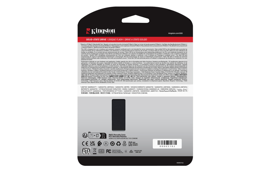 EAN 0740617263442 - Kingston Technology A400 480 GB 2.5" Serial ATA III TLC imagen 4
