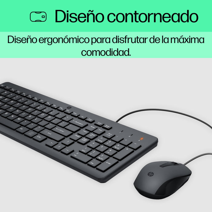 EAN 0196786788109 - HP 150 Wired Mouse and Keyboard Combination teclado Ratón incluido USB Negro imagen 6