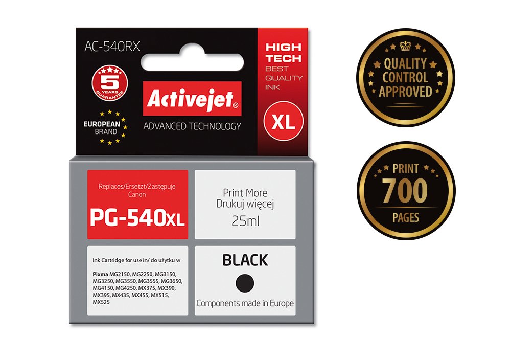 EAN 5901443019640 - Activejet AC-540RX cartucho de tinta 1 pieza(s) Compatible Negro imagen 2