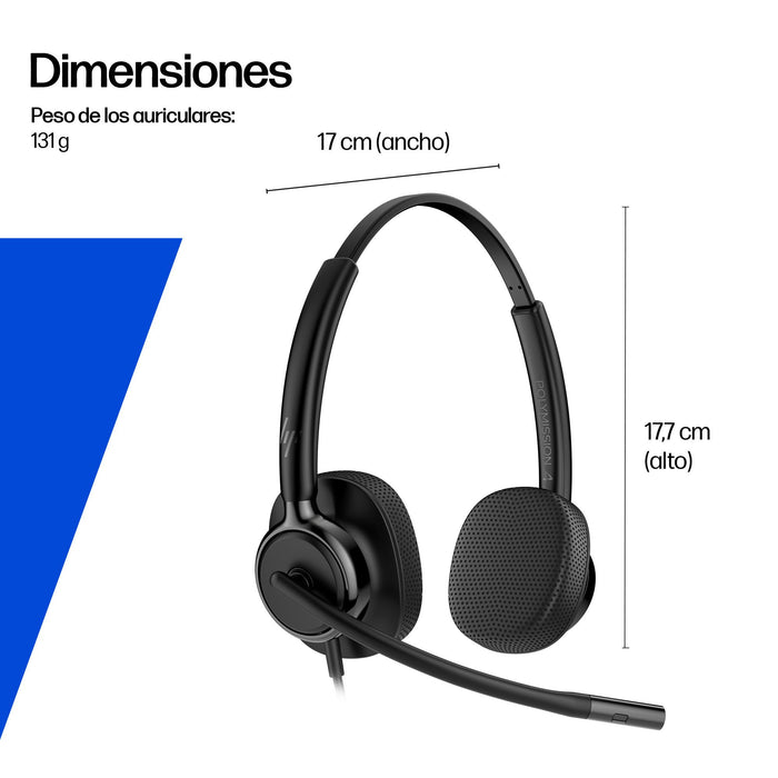 EAN 0199896093279 - HP Poly Mission 425 Stereo USB Wired Headset Alámbrico Diadema Llamadas/Música Negro imagen 6