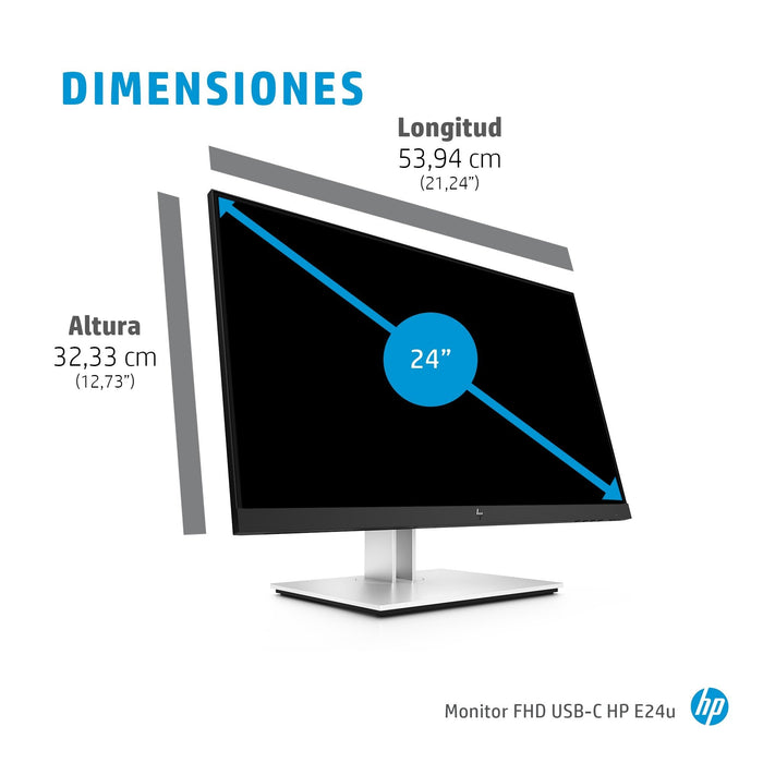 Monitor Hp E24u G4 23.8" Ips Fhd 16:9 1000:1 250cd/M2 5ms Hdmi Dp Usb-C Usb Hub