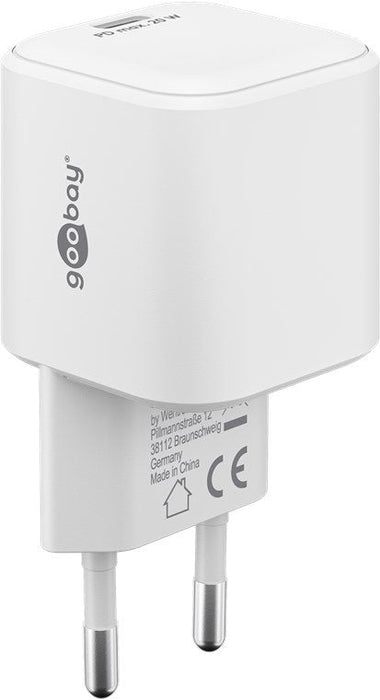 Cargador Rápido Goobay 20w Usb-C Pd Gan (Blanco) 76691