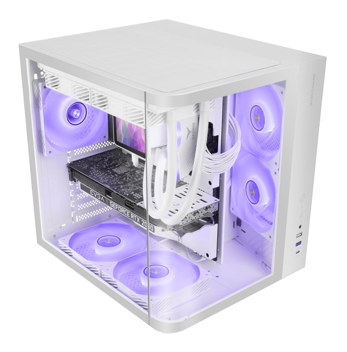 EAN 8435693111467 - Mars Gaming MC-CURVW Midi Tower Negro, Blanco imagen 2