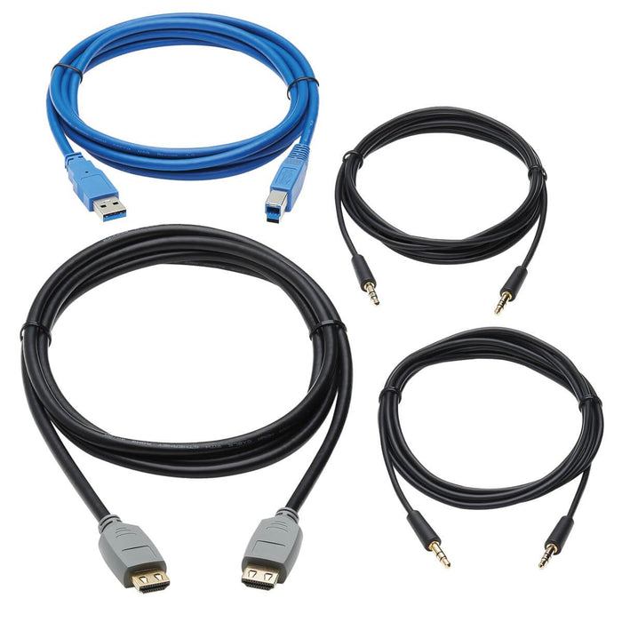 Hdmi Kvm Cable Kit For Tripp Lite B005-Hua2-K And B005-Hua4 Kvm  4k Hdmi  Usb 3.2 Gen 1  3.5 Mm  6 Ft. (1.83 M)