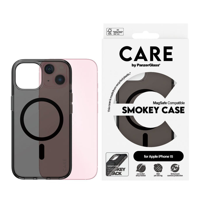 EAN 5715685012402 - PanzerGlass CARE™ by ® Smokey Case w. Black MagSafe iPhone 15 funda para teléfono móvil Negro imagen 3