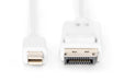 EAN 4016032289333 - Digitus AK-340102-020-W cable DisplayPort 2 m Mini DisplayPort Blanco imagen 2