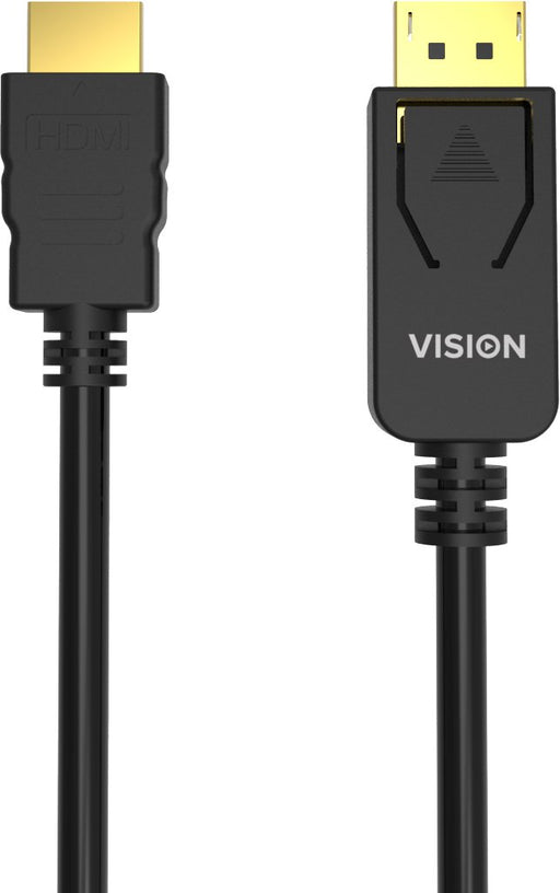 EAN 4911607000002 - Vision TC 1MDPHDMI/BL adaptador de cable de vídeo 1 m DisplayPort HDMI tipo A (Estándar) Negro imagen 2