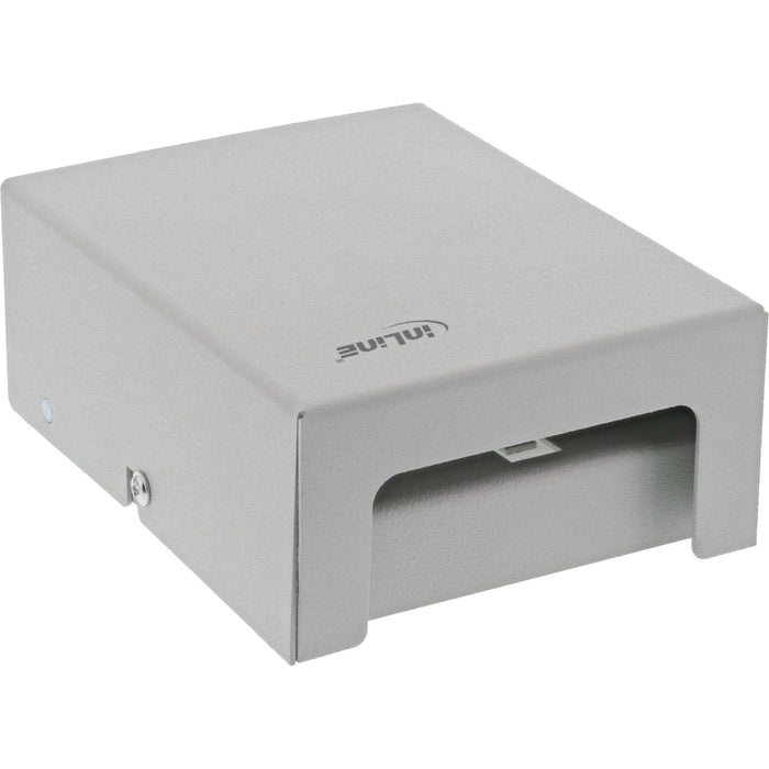 Inline Desktop Point Box 4x Keystone Rj45, Metal, Gris Claro Ral7035