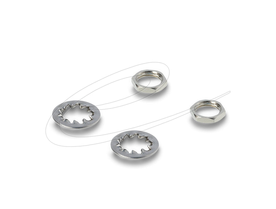 Delock Hohlmacho Adaptador Dc 5,5 X 2,1 Mm Hembra Auf Hembra Con Gewinde Gewinke