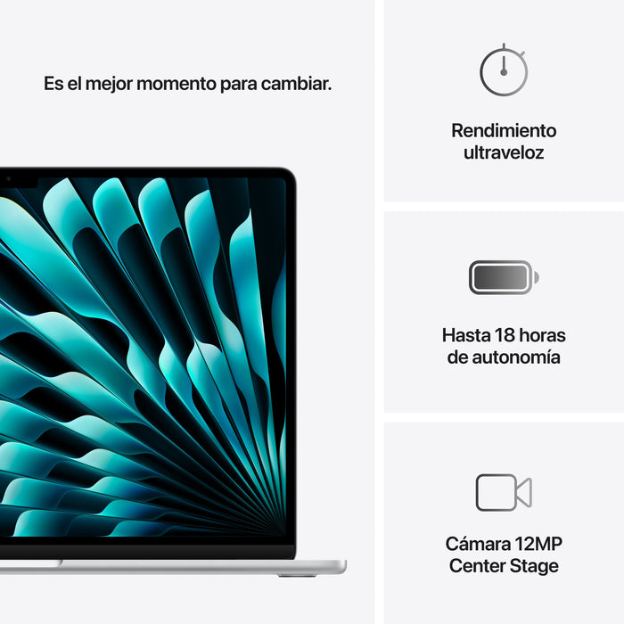 EAN 0195949840272 - Apple MacBook Air Apple M M4 Portátil 38,9 cm (15.3") 16 GB 256 GB SSD Wi-Fi 6E (802.11ax) macOS Sequoia  imagen 10