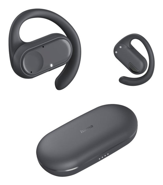 Auricular Bluetooth Open Ear Hama Spirit Open Ows Tws 18h Microfono Color Negro
